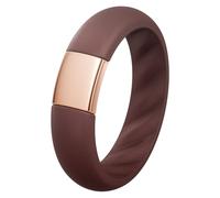 ThunderFit Silicone Rings Wedding Bands for Him and Her, Unisex Engagement Rings, 5mm Width, Rubber Engagement Bands with Classic Metal Accent, Variety Multipack 1/2/3