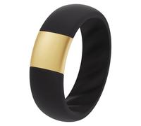 ThunderFit Silicone Rings Wedding Bands for Him and Her, Unisex Engagement Rings, 7mm Width, Rubber Engagement Bands with Classic Metal Accent, Variety Multipack 1/2/3