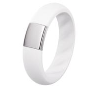 ThunderFit Silicone Rings Wedding Bands for Him and Her, Unisex Engagement Rings, Rubber Engagement Bands with Classic Metal Accent, Variety Multipack 1/2/3, 5.5 - 6 (16.50mm), Silicone Brass, No