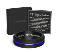 ThunderFit Silicone Rings Wedding Bands for Men, Plain and Engraved, Men’s Rubber Engagement Bands with Gift Box, 1-Pack, 5.5 - 6 (16.5mm), Silicone, No Gemstone