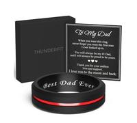 ThunderFit Silicone Rings Wedding Bands for Men, Plain and Engraved, Men’s Rubber Engagement Bands with Gift Box, 1-Pack, 9.5 - 10 (19.8mm), Silicone, No Gemstone