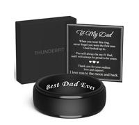 ThunderFit Silicone Rings Wedding Bands for Men, Plain and Engraved, Men’s Rubber Engagement Bands with Gift Box, 1-Pack, 5.5 - 6 (16.5mm), Silicone, No Gemstone