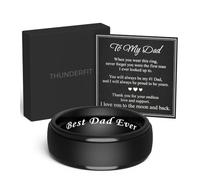 ThunderFit Silicone Rings Wedding Bands for Men, Plain and Engraved, Men’s Rubber Engagement Bands with Gift Box, 1-Pack, 5.5 - 6 (16.5mm), Silicone, No Gemstone