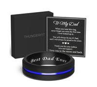 ThunderFit Silicone Rings Wedding Bands for Men, Plain and Engraved, Men’s Rubber Engagement Bands with Gift Box, 1-Pack, 5.5 - 6 (16.5mm), Silicone, No Gemstone