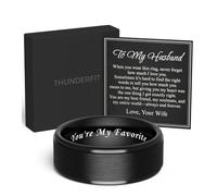 ThunderFit Silicone Rings Wedding Bands for Men, Plain and Engraved, Men’s Rubber Engagement Bands with Gift Box, 1-Pack, 5.5 - 6 (16.5mm), Silicone, No Gemstone