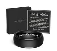 ThunderFit Silicone Rings Wedding Bands for Men, Plain and Engraved, Men’s Rubber Engagement Bands with Gift Box, 1-Pack, 5.5 - 6 (16.5mm), Silicone, No Gemstone