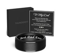 ThunderFit Silicone Rings Wedding Bands for Men, Plain and Engraved, Men’s Rubber Engagement Bands with Gift Box, 1-Pack, 5.5 - 6 (16.5mm), Silicone, No Gemstone