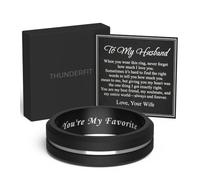 ThunderFit Silicone Rings Wedding Bands for Men, Plain and Engraved, Men’s Rubber Engagement Bands with Gift Box, 1-Pack, 5.5 - 6 (16.5mm), Silicone, No Gemstone
