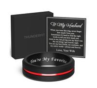 ThunderFit Silicone Rings Wedding Bands for Men, Plain and Engraved, Men’s Rubber Engagement Bands with Gift Box, 1-Pack, 5.5 - 6 (16.5mm), Silicone, No Gemstone