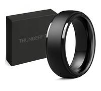ThunderFit Silicone Rings Wedding Bands for Men, Plain and I Love You Engraved, Men’s Rubber Engagement Bands with Gift Box, 1-Pack, Smooth Matte, 16.5 - 17 (24.02mm), Smooth Matte