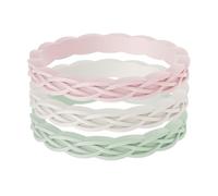ThunderFit Silicone Rings Wedding Bands for Women, 2.9mm Wide, 1.8mm Thick, Women's Rubber Engagement Bands with Celtic Knot Design, 3-Pack, 12.5 - 13 (22.33mm), Silicone, No Gemstone