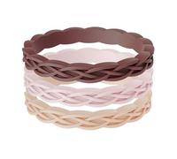 ThunderFit Silicone Rings Wedding Bands for Women, 2.9mm Wide, 1.8mm Thick, Women's Rubber Engagement Bands with Celtic Knot Design, 3-Pack, 12.5 - 13 (22.33mm), Silicone, No Gemstone