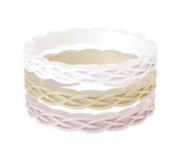ThunderFit Silicone Rings Wedding Bands for Women, 2.9mm Wide, 1.8mm Thick, Women's Rubber Engagement Bands with Celtic Knot Design, 3-Pack, 10.5 - 11 (20.60mm), Silicone, No Gemstone