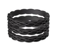 ThunderFit Silicone Rings Wedding Bands for Women, 2.9mm Wide, 1.8mm Thick, Women's Rubber Engagement Bands with Celtic Knot Design, 3-Pack, 6.5 - 7 (17.35mm), Silicone, No Gemstone