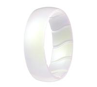 ThunderFit Silicone Rings Wedding Bands for Women, Birthstone Color Silicone Promise Rings, Women's Rubber Engagement Bands in Narrow, Standard, and Wide, 1-Pack, 10.5-11 (20.60mm), Silicone, No