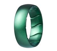 ThunderFit Silicone Rings Wedding Bands for Women, Birthstone Color Silicone Promise Rings, Women's Rubber Engagement Bands in Narrow, Standard, and Wide, 1-Pack, 5.5-6 (16.50mm), Silicone, No