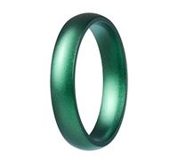 ThunderFit Silicone Rings Wedding Bands for Women, Birthstone Color Silicone Promise Rings, Women's Rubber Engagement Bands in Narrow, Standard, and Wide, 1-Pack, 5.5-6 (16.50mm), Silicone, No