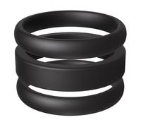 ThunderFit Silicone Rings Wedding Bands for Women, Mixed Width Stackable Bridal Rings Set 3.5-4.5mm Wide, 2mm Thick, Women's Rubber Engagement Bands, 3-Pack