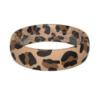 ThunderFit Silicone Wedding Bands for Women, Breathable Printed Design Rubber Engagement Rings 5.5mm Wide 1.8mm Thick - 1 Pack, 12 - 12.5 (21.30mm), Silicone, No Gemstone