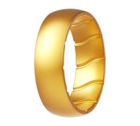 ThunderFit Silicone Wedding Rings for Him & Her, Metallic Finish Design, Unisex Breathable Rubber Engagement Bands in Narrow, Standard, and Wide Style, 1-Pack, 11.5-12 (21.30mm), Silicone, No Gemstone