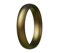 ThunderFit Silicone Wedding Rings for Him & Her, Metallic Finish Design, Unisex Breathable Rubber Engagement Bands in Narrow, Standard, and Wide Style, 1-Pack, 15.5-16 (23.47mm), Silicone, No Gemstone