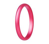 ThunderFit Silicone Wedding Rings for Him & Her, Metallic Finish Design, Unisex Breathable Rubber Engagement Bands (Narrow-Pack K-Size 14.5-15)