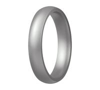 ThunderFit Silicone Wedding Rings for Him & Her, Metallic Finish Design, Unisex Breathable Rubber Engagement Bands in Narrow, Standard, and Wide Style, 1-Pack, 14.5-15 (23.06mm), Silicone, No Gemstone