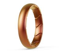 ThunderFit Silicone Wedding Rings for Him & Her, Metallic Finish Design, Unisex Breathable Rubber Engagement Bands in Narrow, Standard, and Wide Style, 1-Pack, 8.5-9 (18.90mm), Silicone, No Gemstone