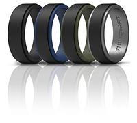 ThunderFit Silicone Wedding Rings for Men, 2 Layers Step Edge - 10mm Width - 2.3mm Thick 10.5-11 (20.6mm)