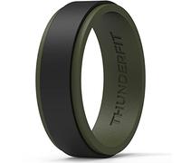 ThunderFit Silicone Wedding Rings for Men, 2 Layers Step Edge - 10mm Width - 2.3mm Thick 10.5-11 (20.6mm)