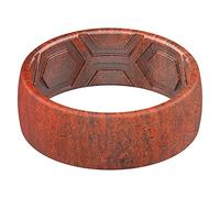 ThunderFit Silicone Wedding Rings for Men, Breathable Printed Design Rubber Engagement Bands 8mm Wide 2mm Thick, 11 - 11.5 (21.00mm), Silicone, No Gemstone