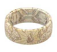 ThunderFit Silicone Wedding Rings for Men, Breathable Printed Design Rubber Engagement Bands 8mm Wide 2mm Thick, 11 - 11.5 (21.00mm), Silicone, No Gemstone