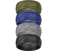 ThunderFit Silicone Wedding Rings for Men, Rubber Engagement Bands 9mm Wide 2mm Thick, 10.5 - 11 (20.6mm), Silicone, No Gemstone
