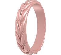 ThunderFit Silicone Wedding Rings for Women, Leaf Design Rubber Engagement Bands 5.2mm Wide 2mm Thick - 1/4/7 Variety Multipack, 8.5 - 9 (18.9mm), Silicone, No Gemstone