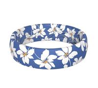 ThunderFit Silicone Wedding Rings for Women, Printed Design Breathable Rubber Engagement Bands 5.5mm Wide 1.9mm Thick, 13 - 13.5 (22.50mm), Silicone, No Gemstone