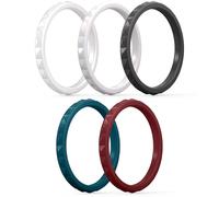ThunderFit Thin and Stackable Silicone Rings for Women, Rubber Wedding Bands for Women Engagement Diamond Pattern 2.5mm Wide 2mm Thick - Variety Multipack 1-16, 10.5 - 11 (20.6mm), Silicone, No