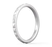 ThunderFit Thin and Stackable Silicone Rings for Women, Rubber Wedding Bands for Women Engagement Diamond Pattern 2.5mm Wide 2mm Thick - Variety Multipack 1-16, 6.5 - 7 (17.35mm), Silicone, No