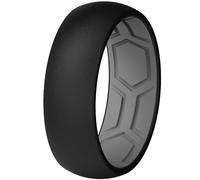 ThunderFit Unisex Silicone Wedding Rings - Rubber Engagement Bands, 1.8mm Thick, 8mm Wide, (19.35mm), Silicone, No Gemstone