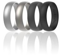 ThunderFit Unisex Silicone Wedding Rings, Rubber Engagement Bands, 11.5 - 12 (21.30mm), Silicone, No Gemstone