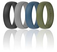 ThunderFit Unisex Silicone Wedding Rings, Rubber Engagement Bands, 12.5 - 13 (22.60mm), Silicone, No Gemstone