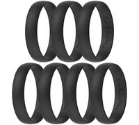 ThunderFit Unisex Silicone Wedding Rings, Rubber Engagement Bands, Variety Multipack 1,4,7, 10.5 - 11 (20.60mm), Silicone, No Gemstone