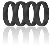ThunderFit Unisex Silicone Wedding Rings, Rubber Engagement Bands, Variety Multipack 1,4,7, 11.5 - 12 (21.30mm), Silicone, No Gemstone