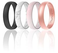 ThunderFit Unisex Silicone Wedding Rings, Rubber Engagement Bands, Variety Multipack 1,4,7, 12.5 - 13 (22.60mm), Silicone, No Gemstone