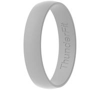 ThunderFit Unisex Silicone Wedding Rings, Rubber Engagement Bands, Variety Multipack 1,4,7, 6.5 - 7 (17.80mm), Silicone, No Gemstone