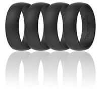 ThunderFit Unisex Silicone Wedding Rings, Rubber Engagement Bands, Variety Multipack 1,4,7, 7.5 - 8 (18.20mm), Silicone, No Gemstone