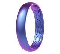 ThunderFit Women Breathable Eternity Pattern Silicone Wedding Ring Wedding Bands Anniversary Rings 4mm Width,1.5mm Thickness,12 rings,8 Rings,4 Rings,1 Ring, 9.5,10 (19.8mm), Silicone, No Gemstone