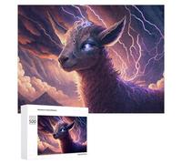 Thundering Llama Majesty -2 - Displayable Picture Puzzle, 500 PCS, New Year Decoration, with A Decorative Finished Picture