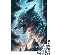 Thundering Wolf Art Print -5, Classic Puzzle, 1000 Pieces, 70x50cm/1000pcs | As a Christmas gift idea: Adult jigsaw puzzle with 1000 pieces suits quiet days around New Year.