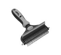 Thunderpaws 2-in-1 Deshedding Brush and Dematting Rake for Dogs - Double Coat Undercoat Grooming Tool for Medium to Large Breeds, Reduces Shedding by Up to 95%