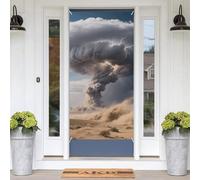 Thunderstorm Clouds Door Banners for Front Doors, Spring Summer Decorative Door Cover Welcome Porch Banner Decoration Hanging Wall Background for Party Supplies Indoor Outdoor Home Decor